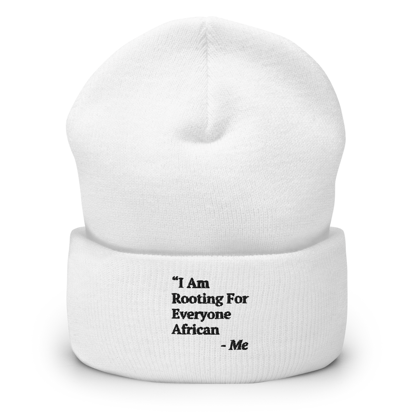 I Am Rooting: African Cuffed Beanie