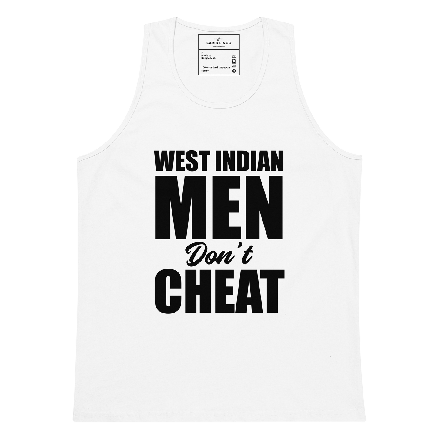 West Indian Men Don't Cheat Men’s premium tank top