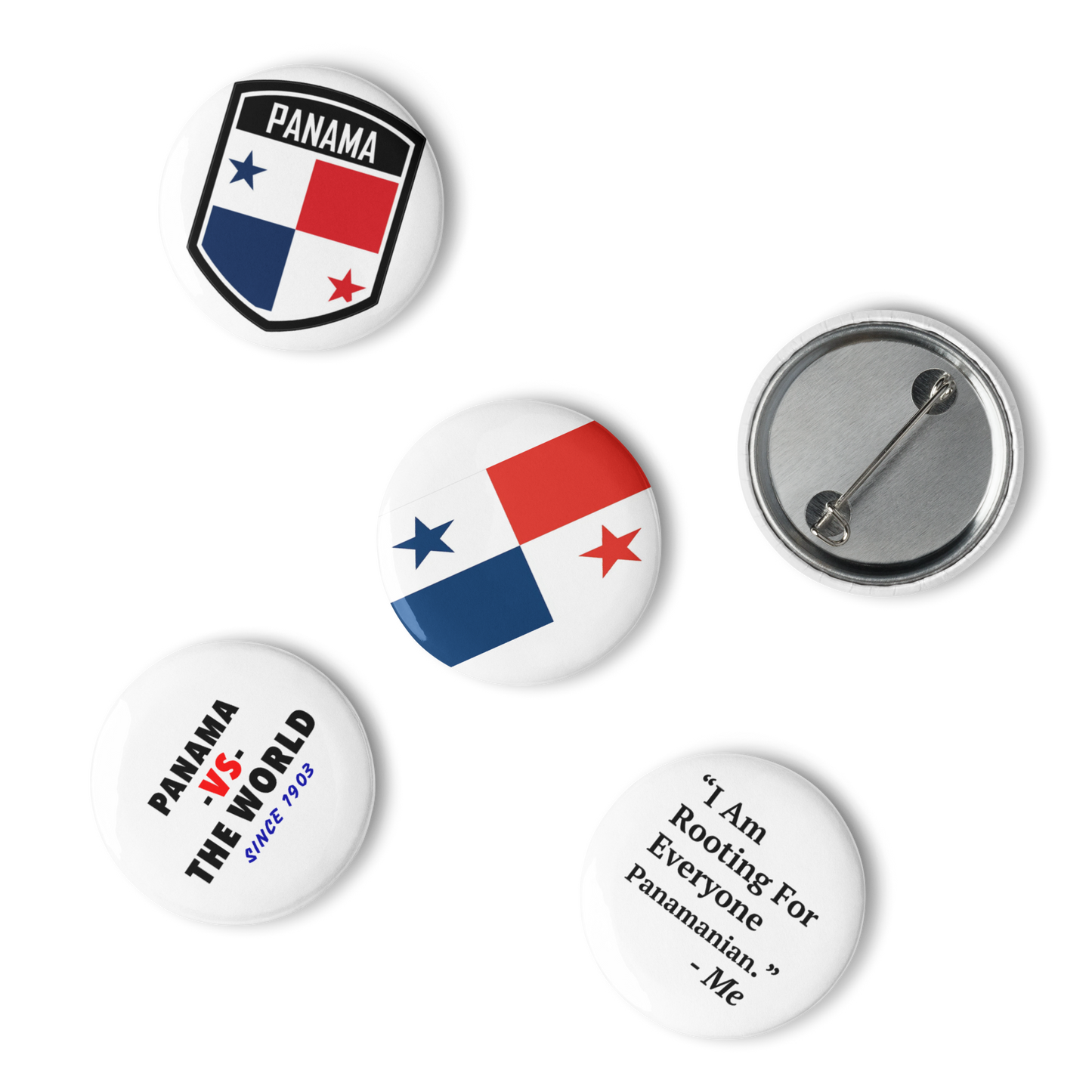 Panama Set of pin buttons