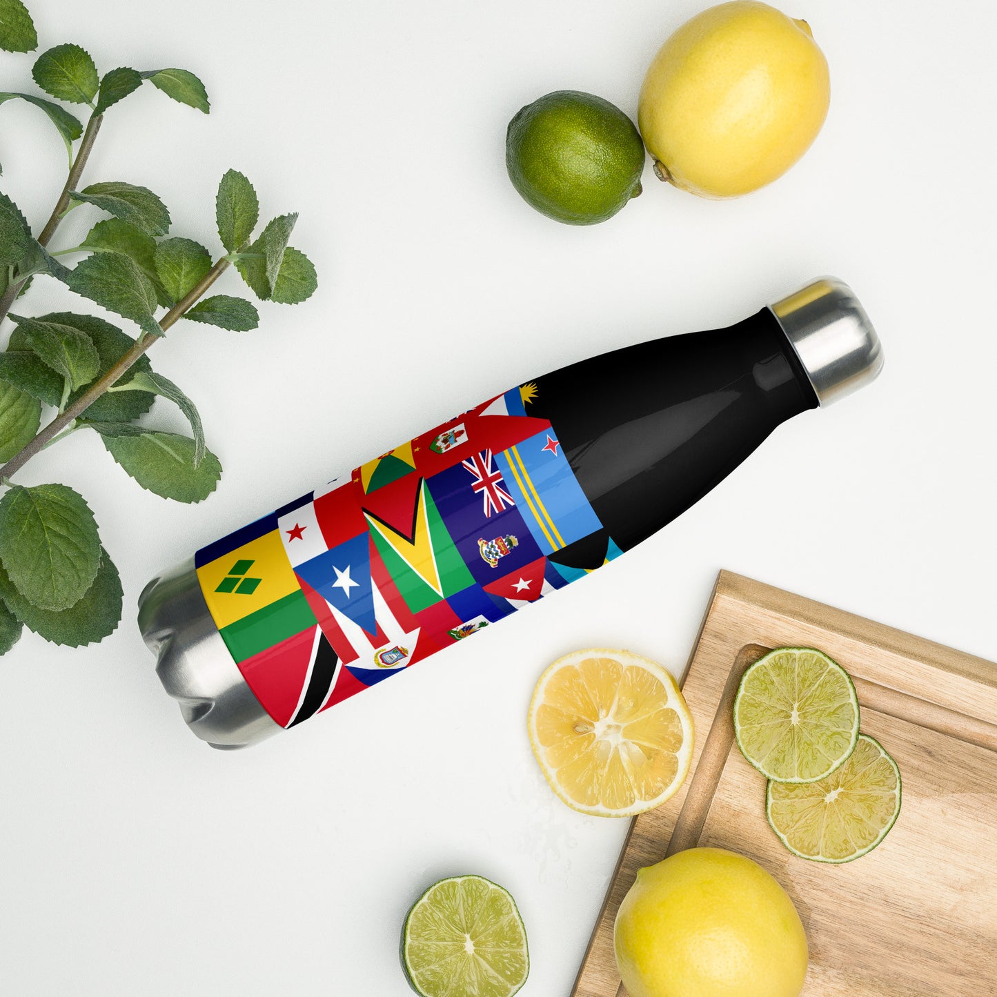 West Indian Flags Stainless Steel Water Bottle