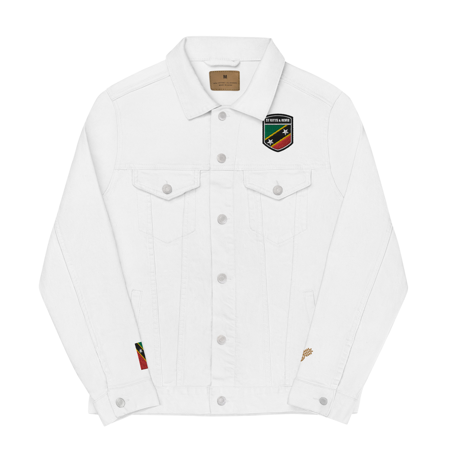 I Am Rooting: St. Kitts & Nevis Unisex denim jacket