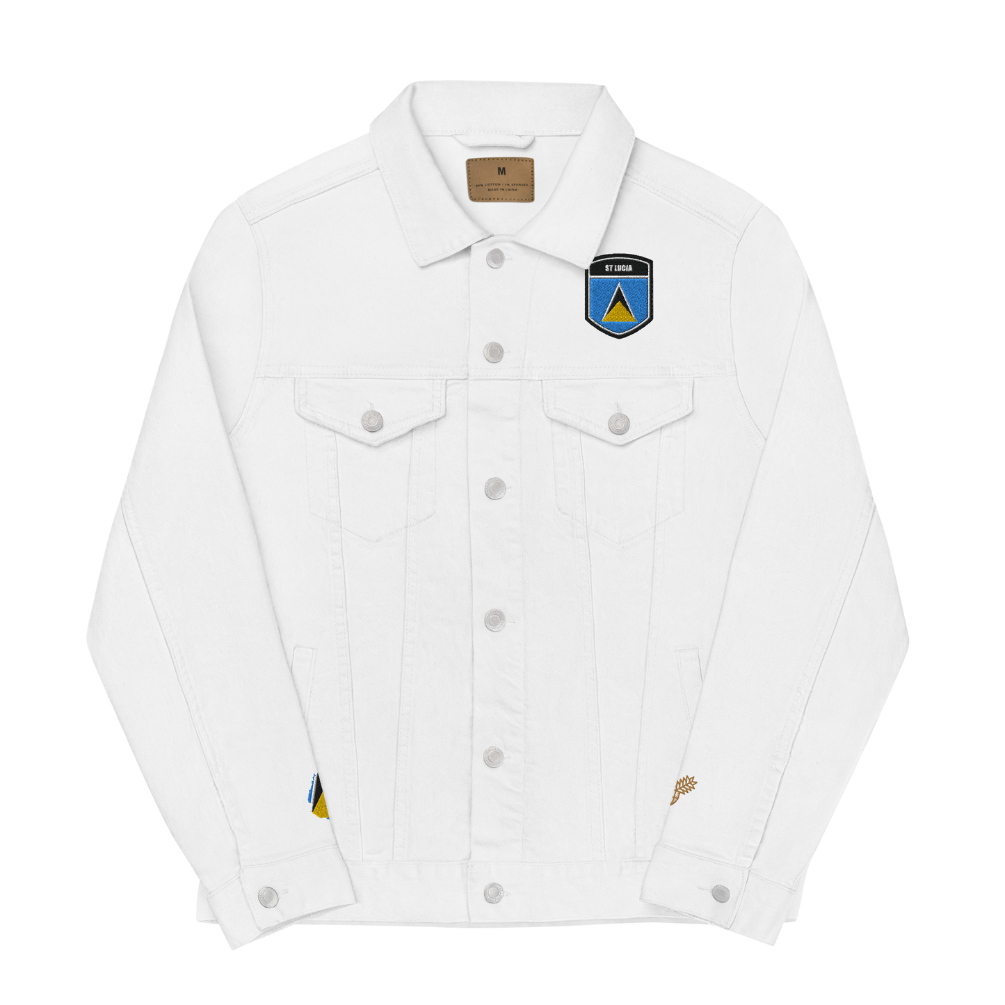 I Am Rooting: St. Lucia Unisex denim jacket