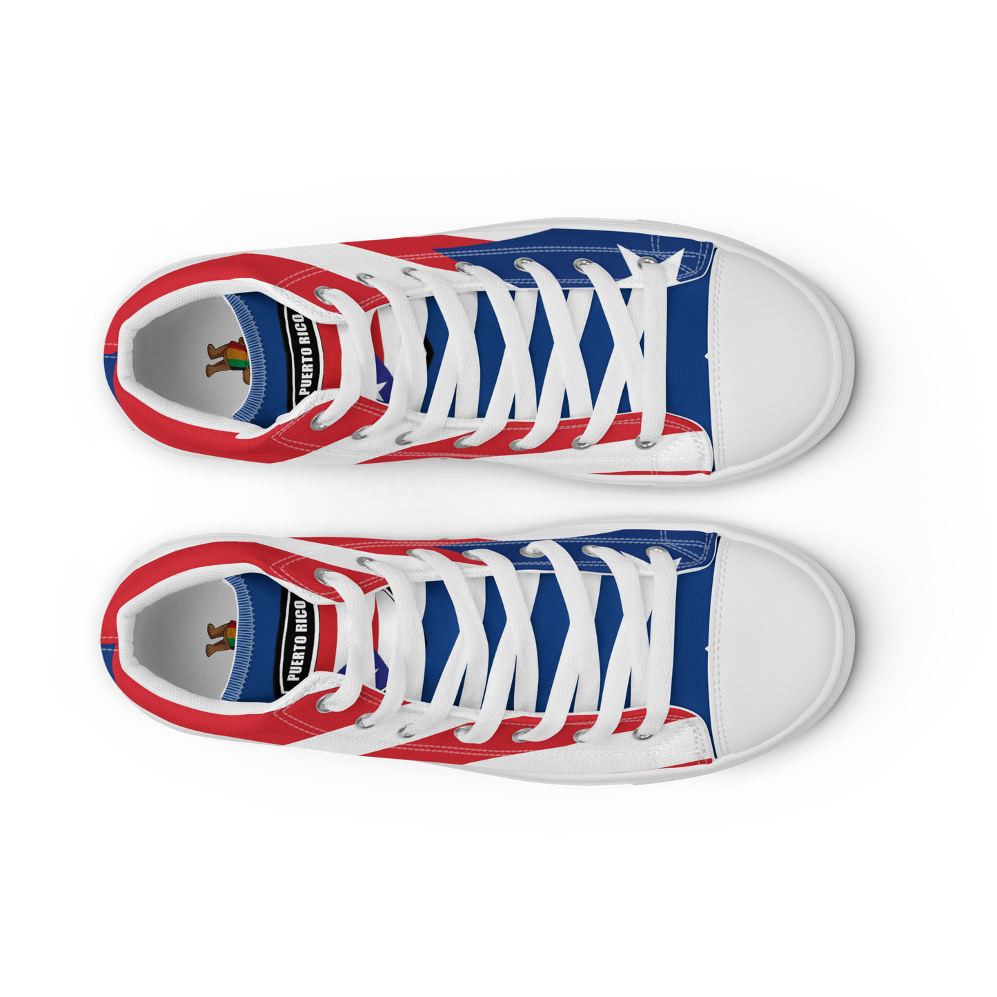 Puerto Rico Women’s high top canvas shoes