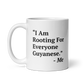 I Am Rooting: Guyana White glossy mug