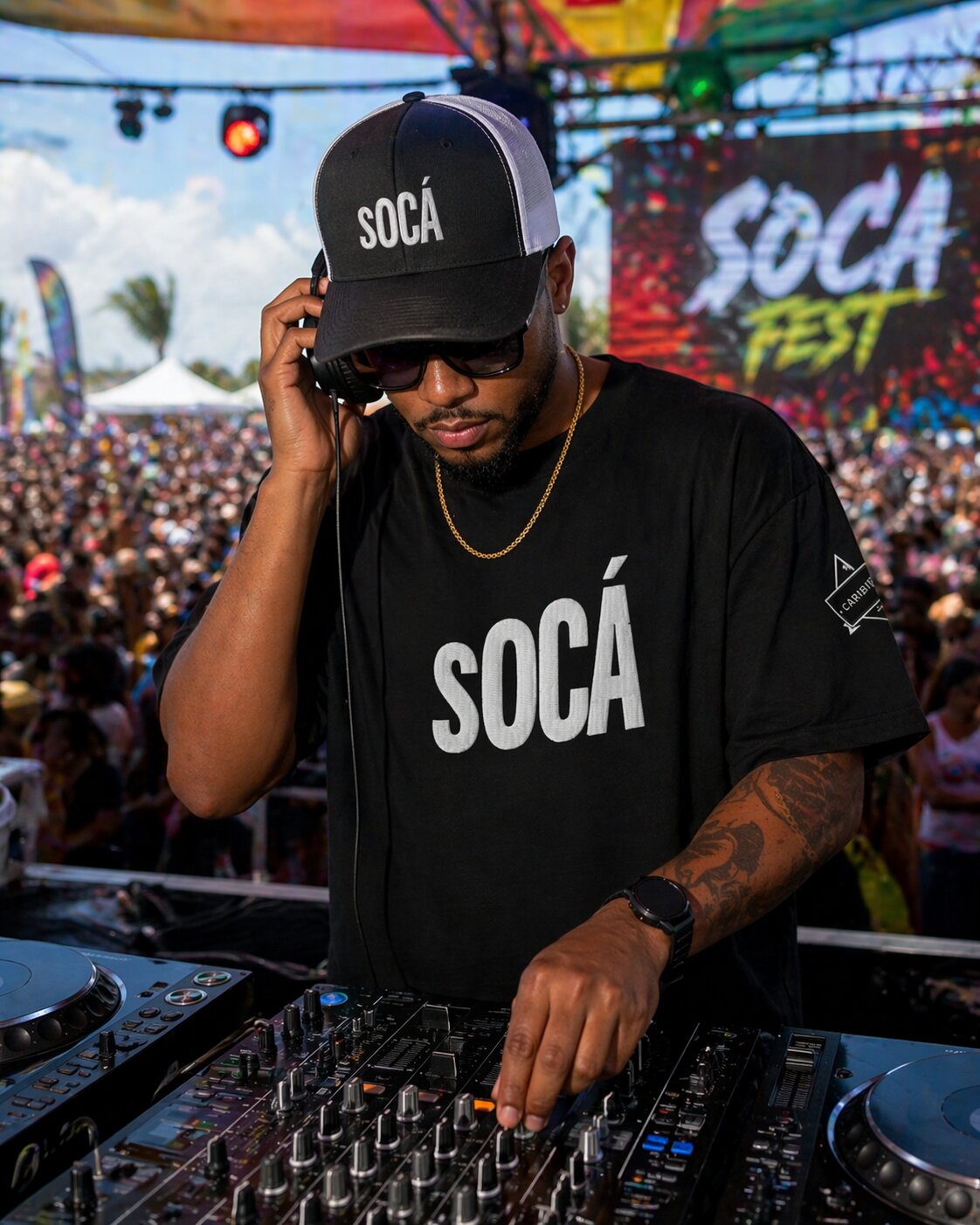 Soca' Unisex oversized high neck t-shirt