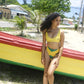 I Am Rooting: Jamaica Recycled high-waisted bikini