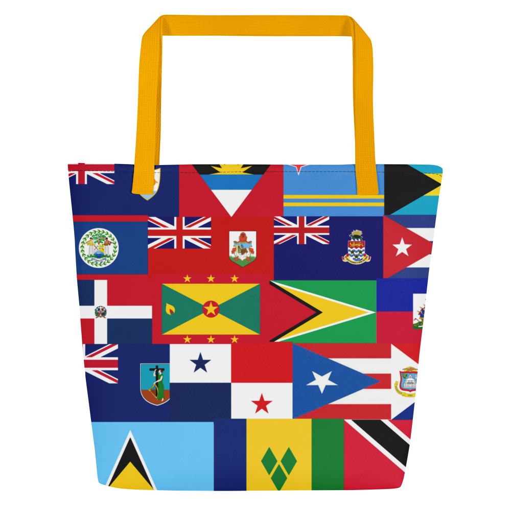 West Indian Flags Large Tote Bag