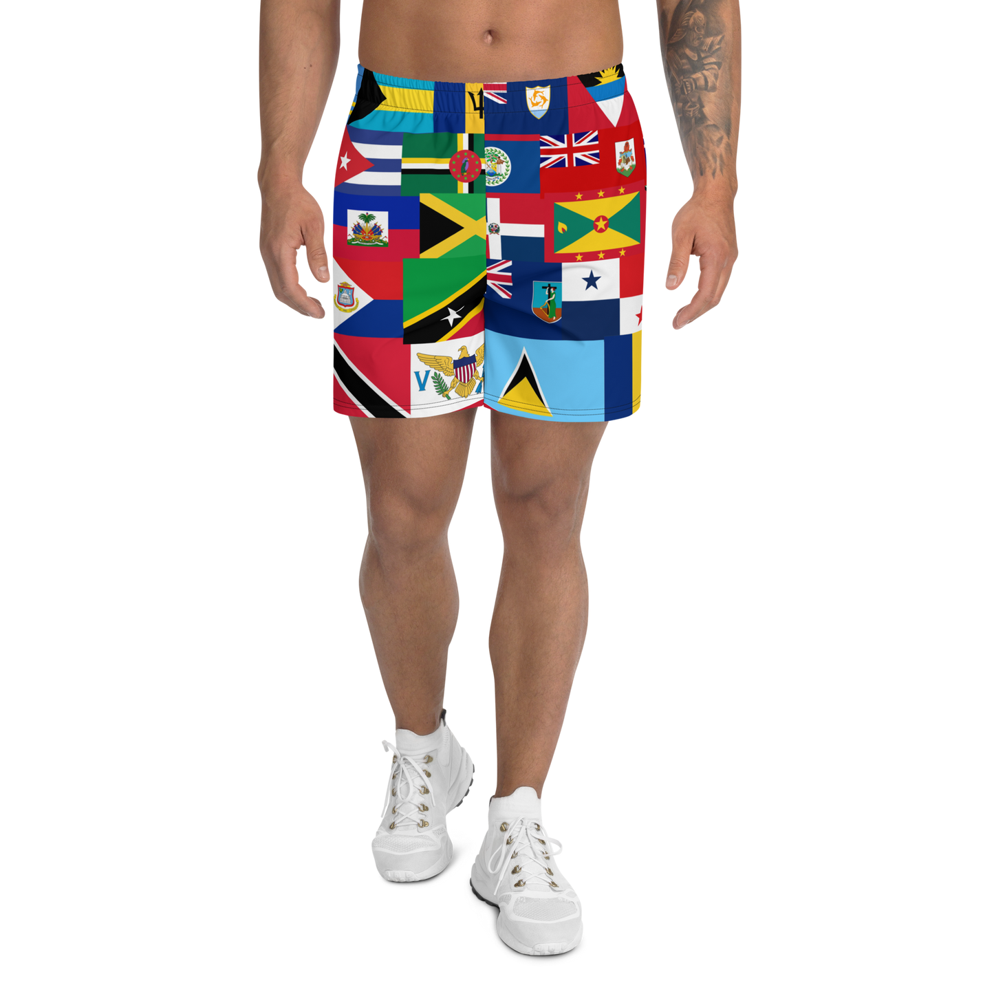 West Indian Flag Men's Athletic Shorts