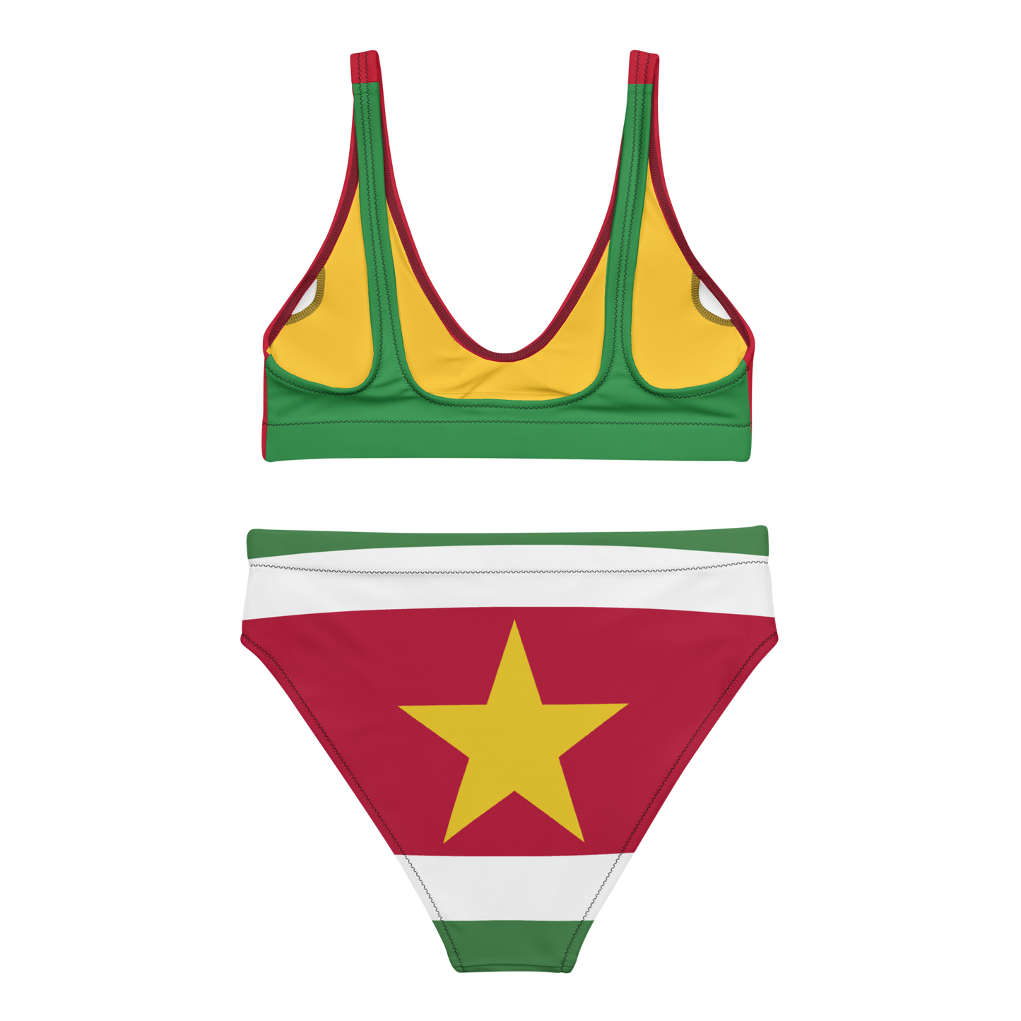 I Am Rooting: Suriname high-waisted bikini