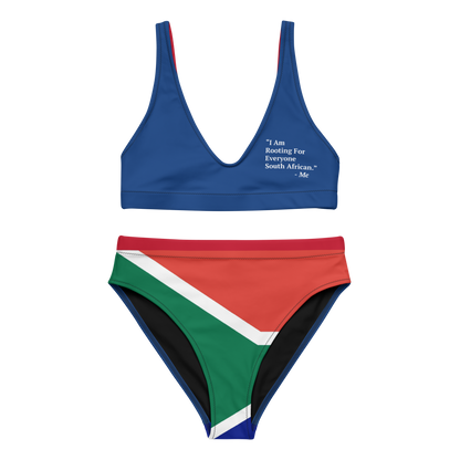 I Am Rooting: South Africa Recycled high-waisted bikini