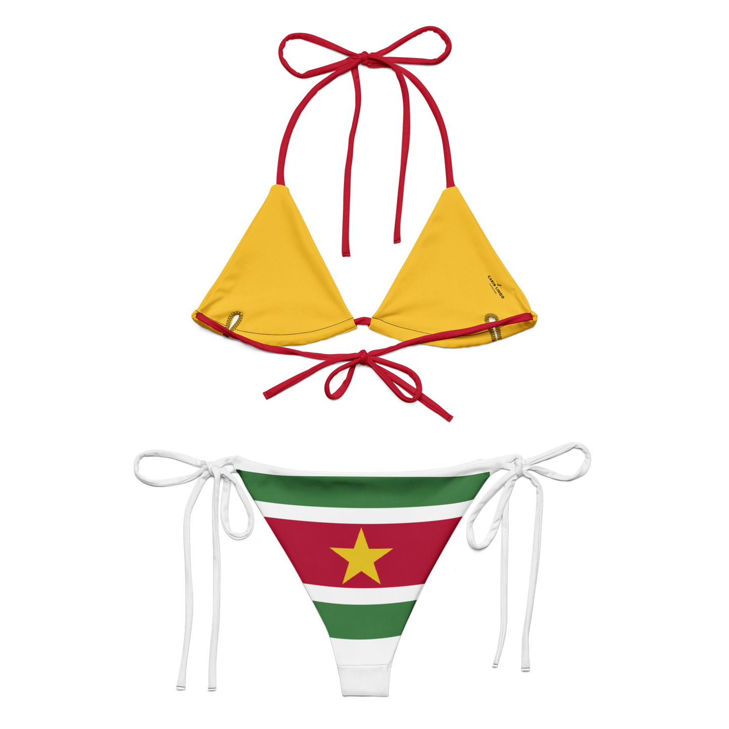 I Am Rooting: Suriname recycled string bikini