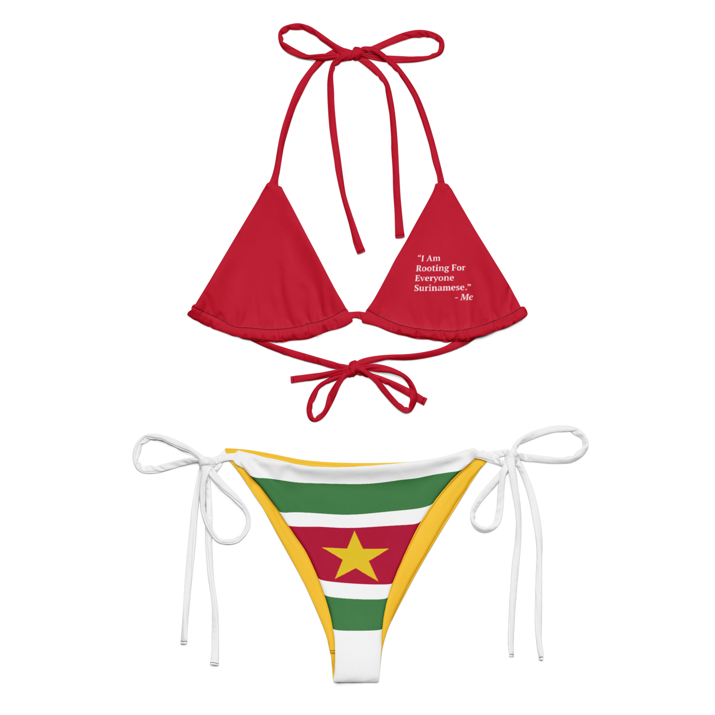 I Am Rooting: Suriname recycled string bikini