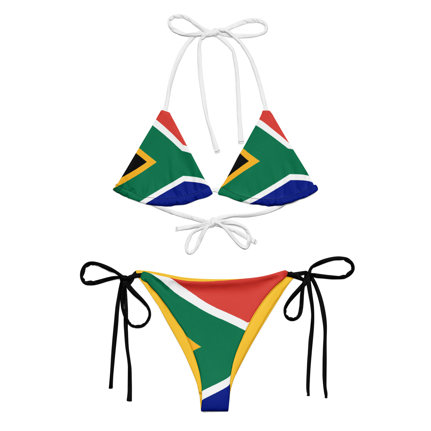 I Am Rooting: South Africa All-over print recycled string bikini