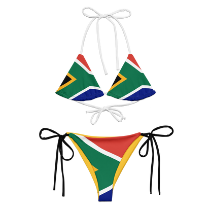 I Am Rooting: South Africa All-over print recycled string bikini