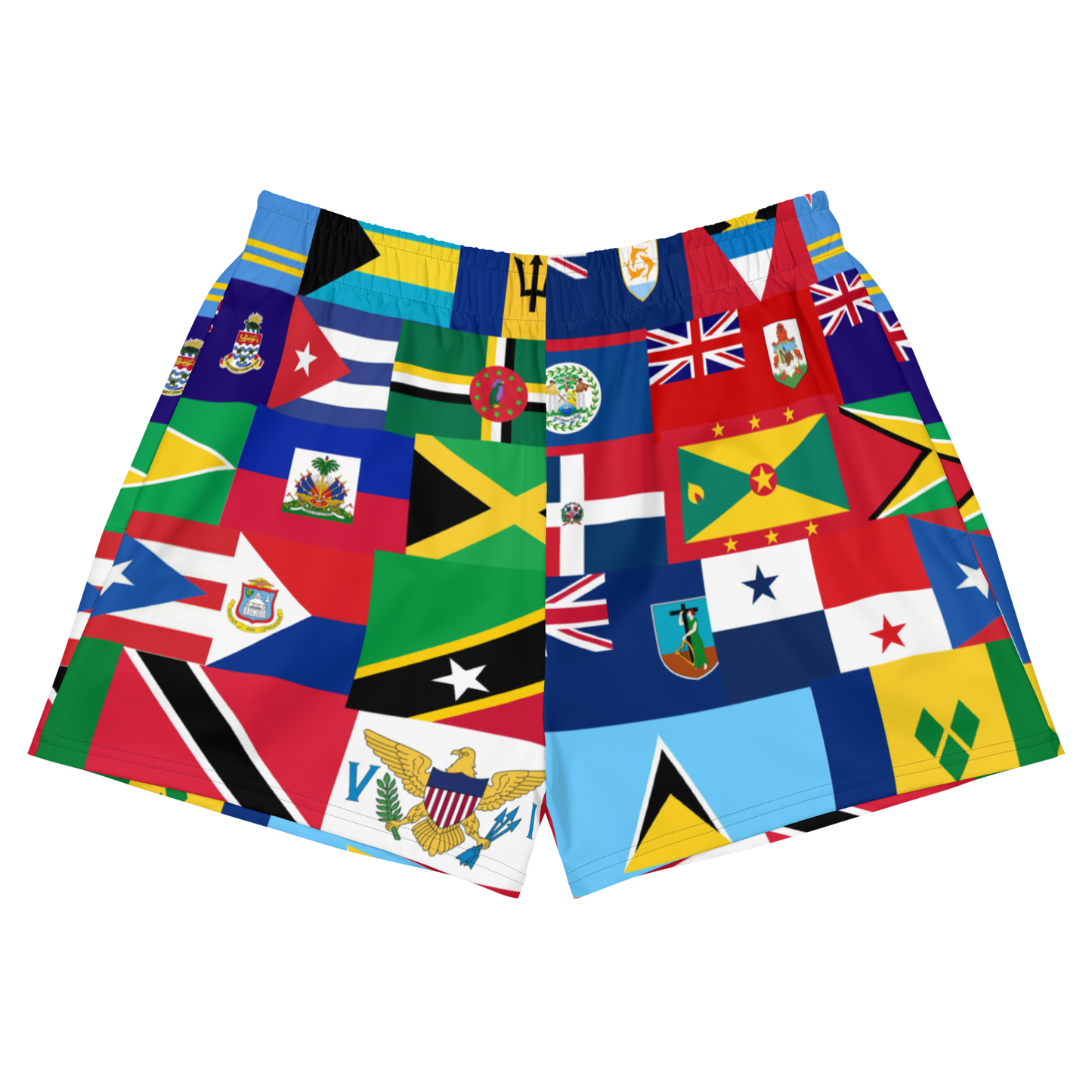 West Indian Flag Women’s Athletic Shorts