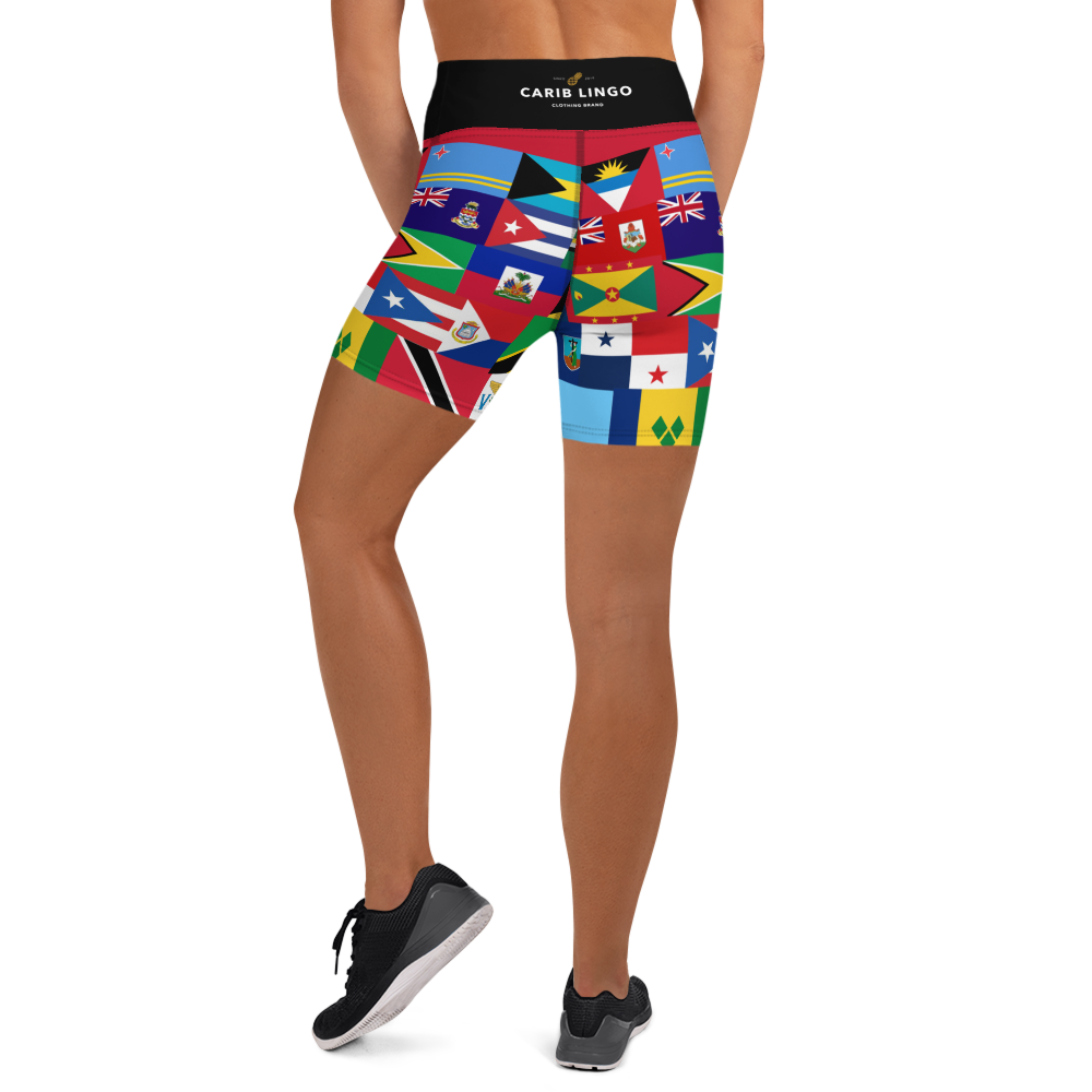 West Indian Flag Yoga Shorts