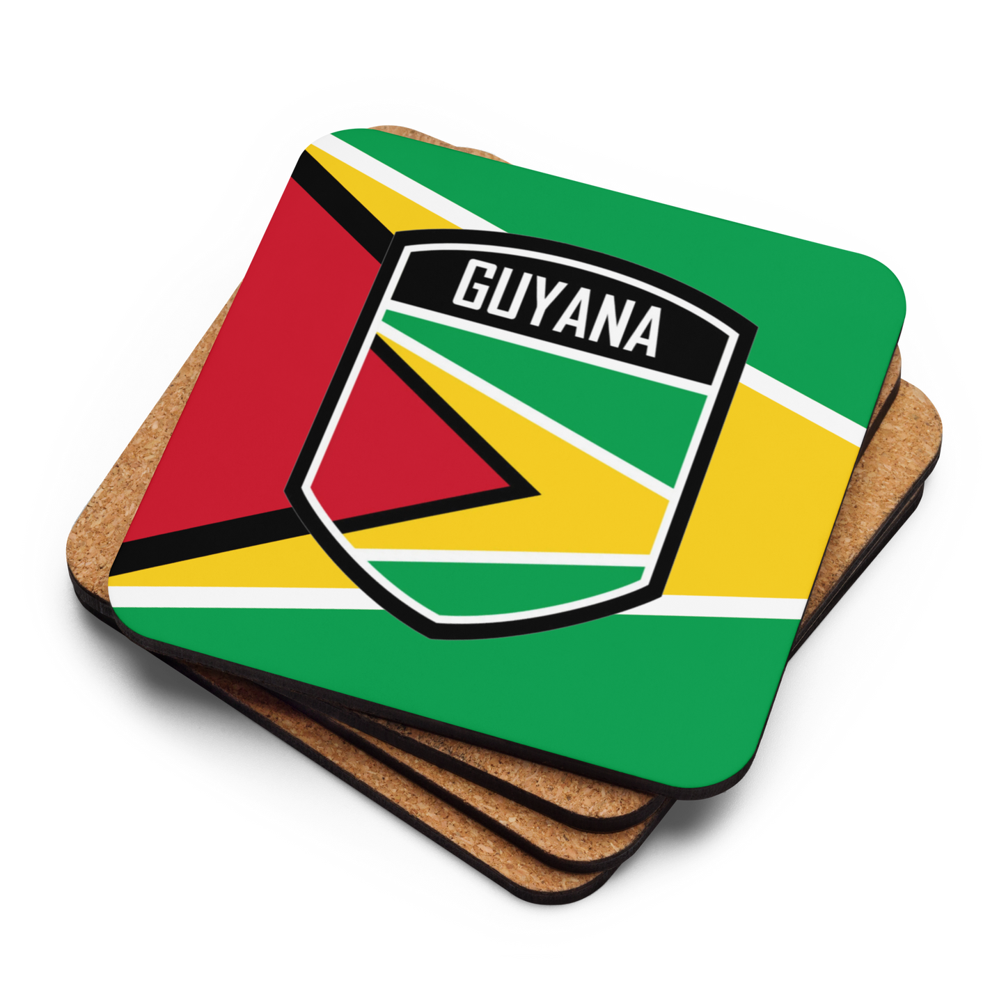 Guyana Cork-back coaster