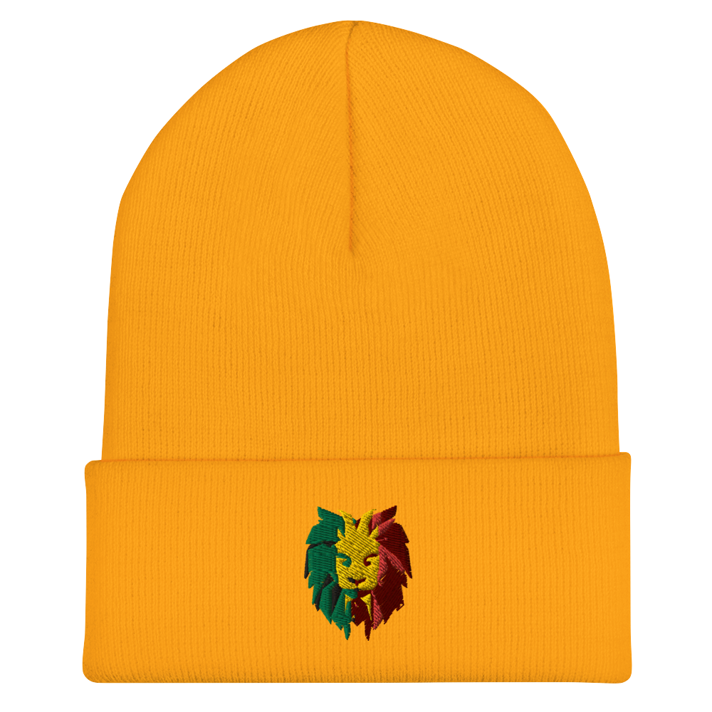 Lion Head Cuffed Beanie