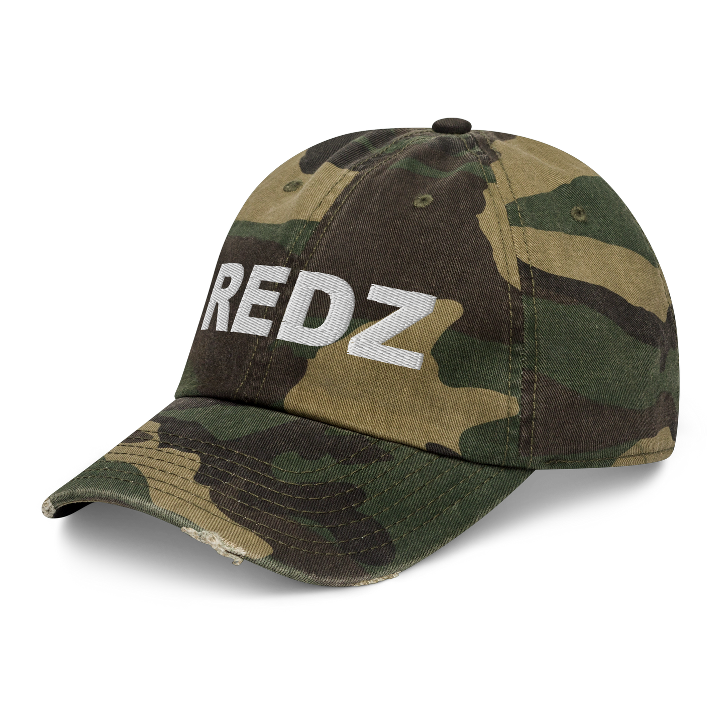 Redz Distressed Dad Hat