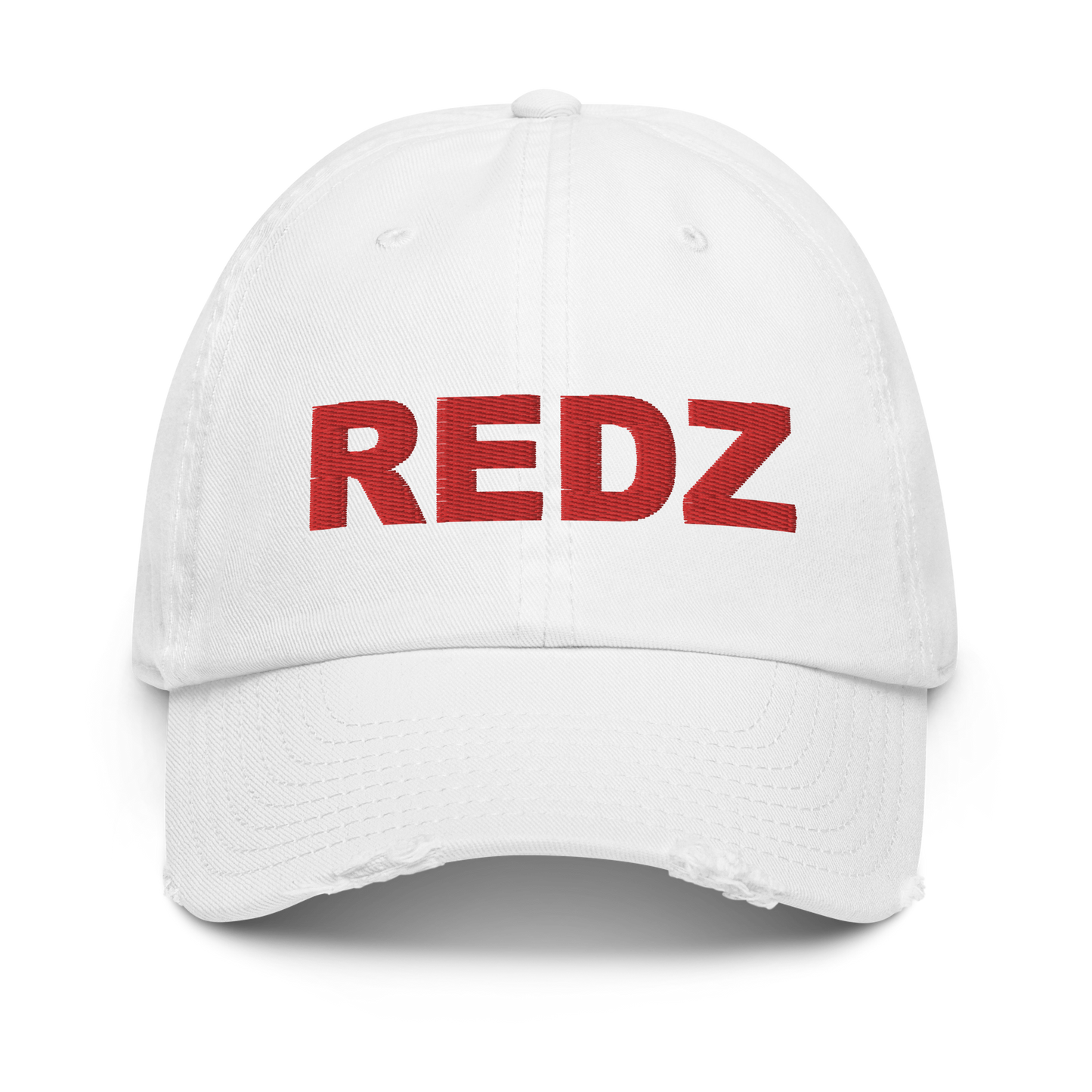 Redz Distressed Dad Hat