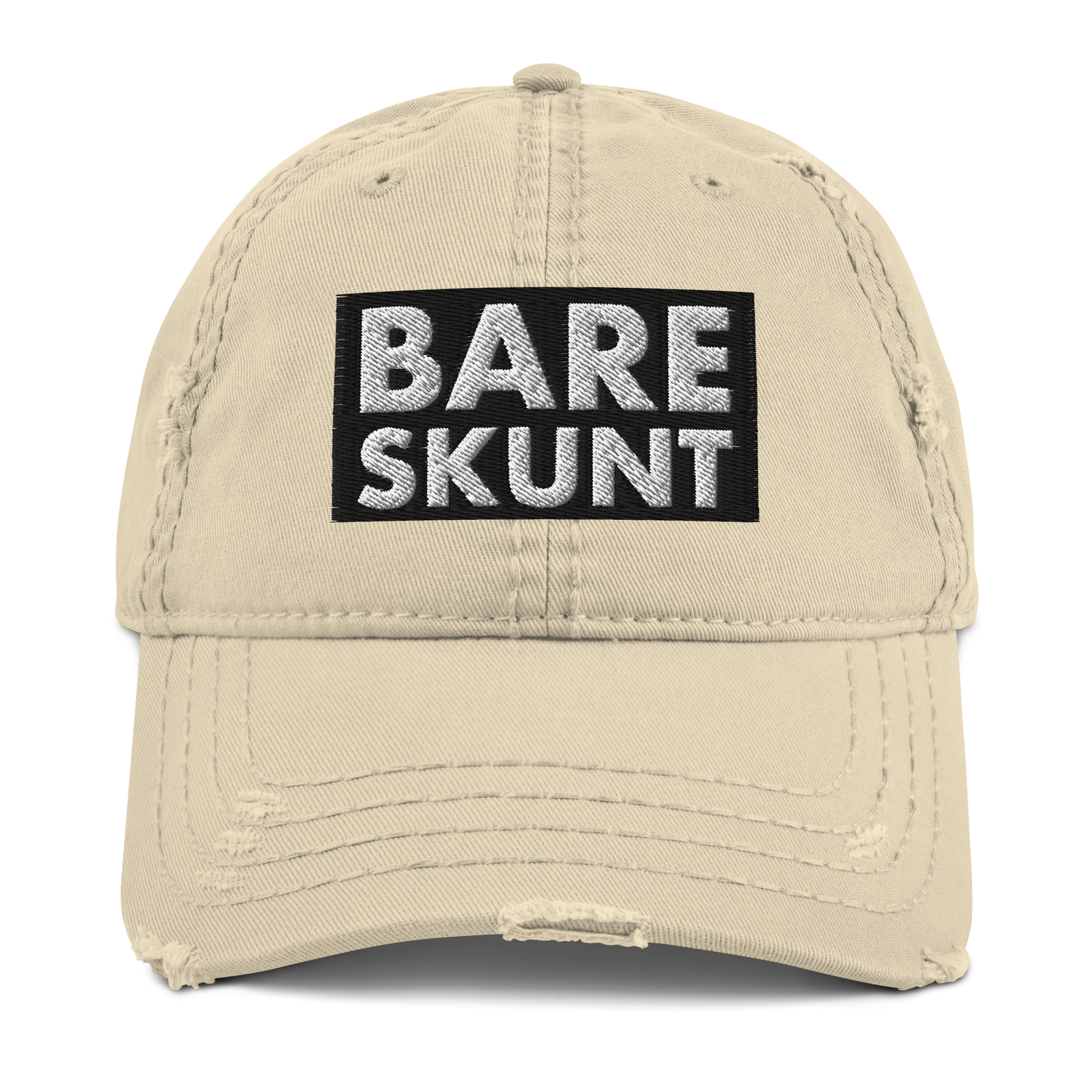 Bare Skunt Distressed Dad Hat