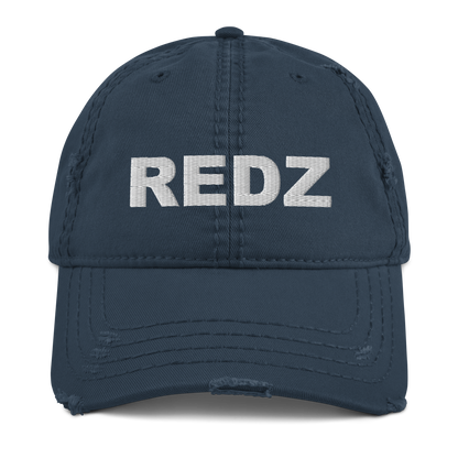 Redz Distressed Dad Hat