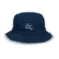 I Am Rooting: West Indian Distressed denim bucket hat