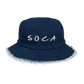 Soca Friends Distressed denim bucket hat