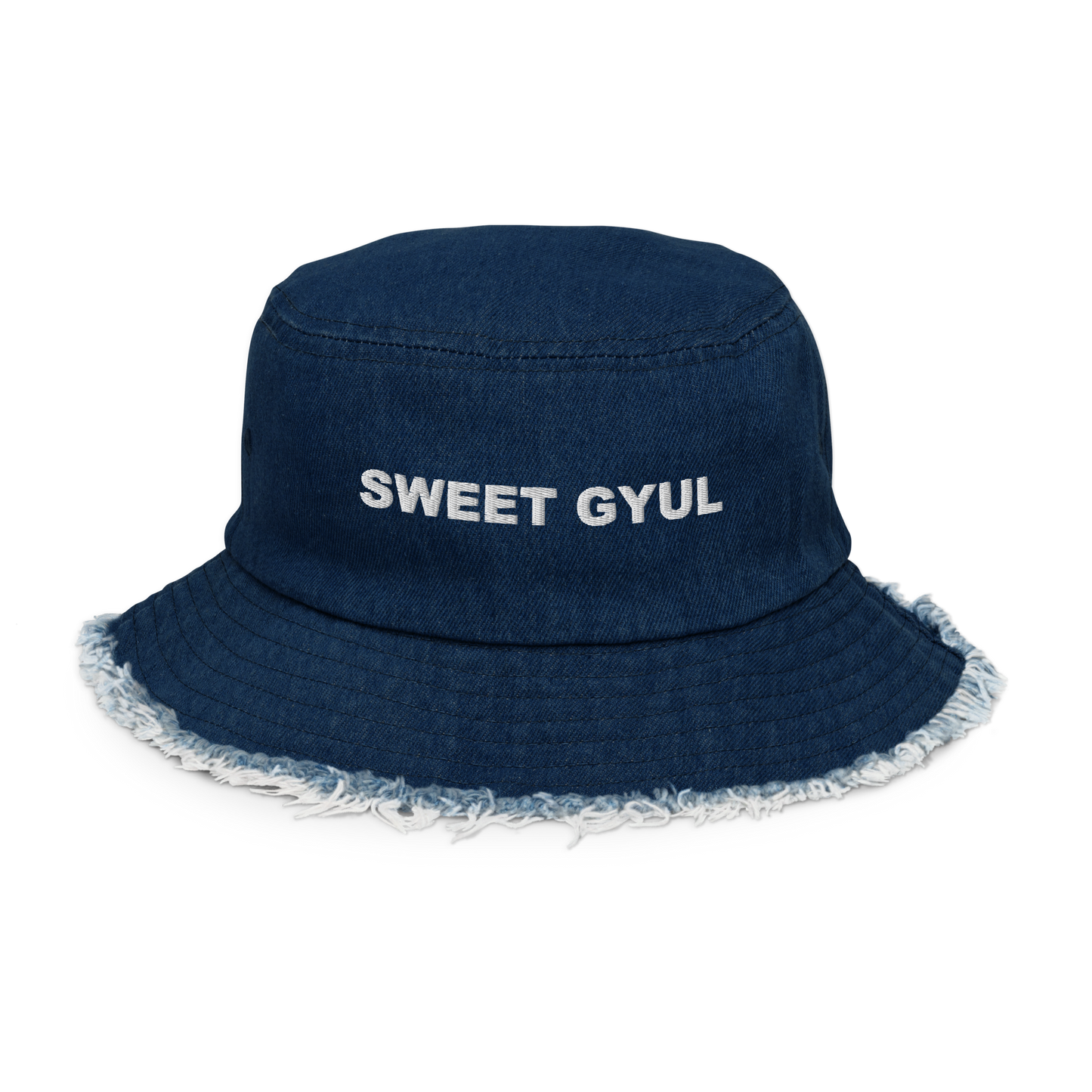 Sweet Gyul Distressed denim bucket hat