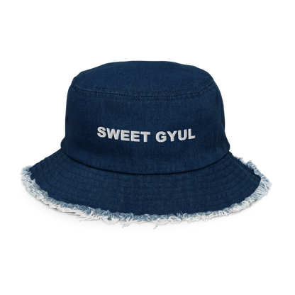 Sweet Gyul Distressed denim bucket hat