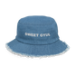 Sweet Gyul Distressed denim bucket hat