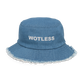 Wotless Distressed denim bucket hat