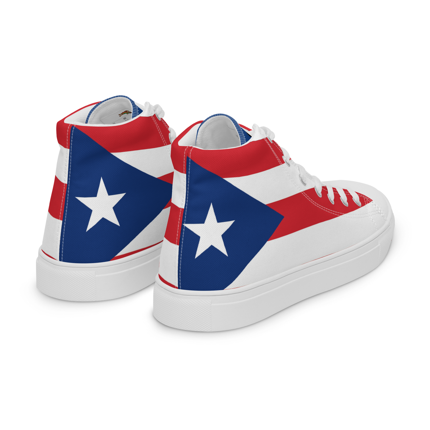 Puerto Rico Men’s high top canvas shoes
