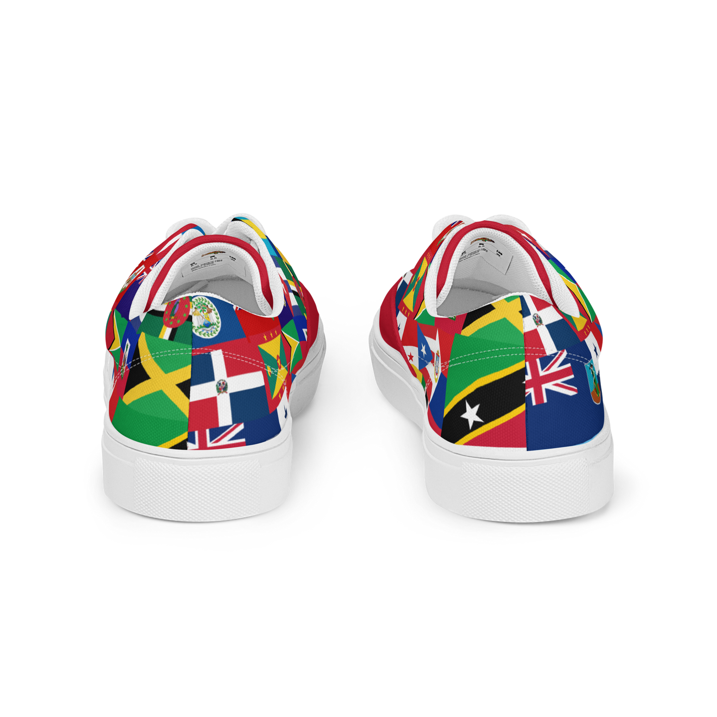 West Indian Flags Men’s lace-up canvas shoes