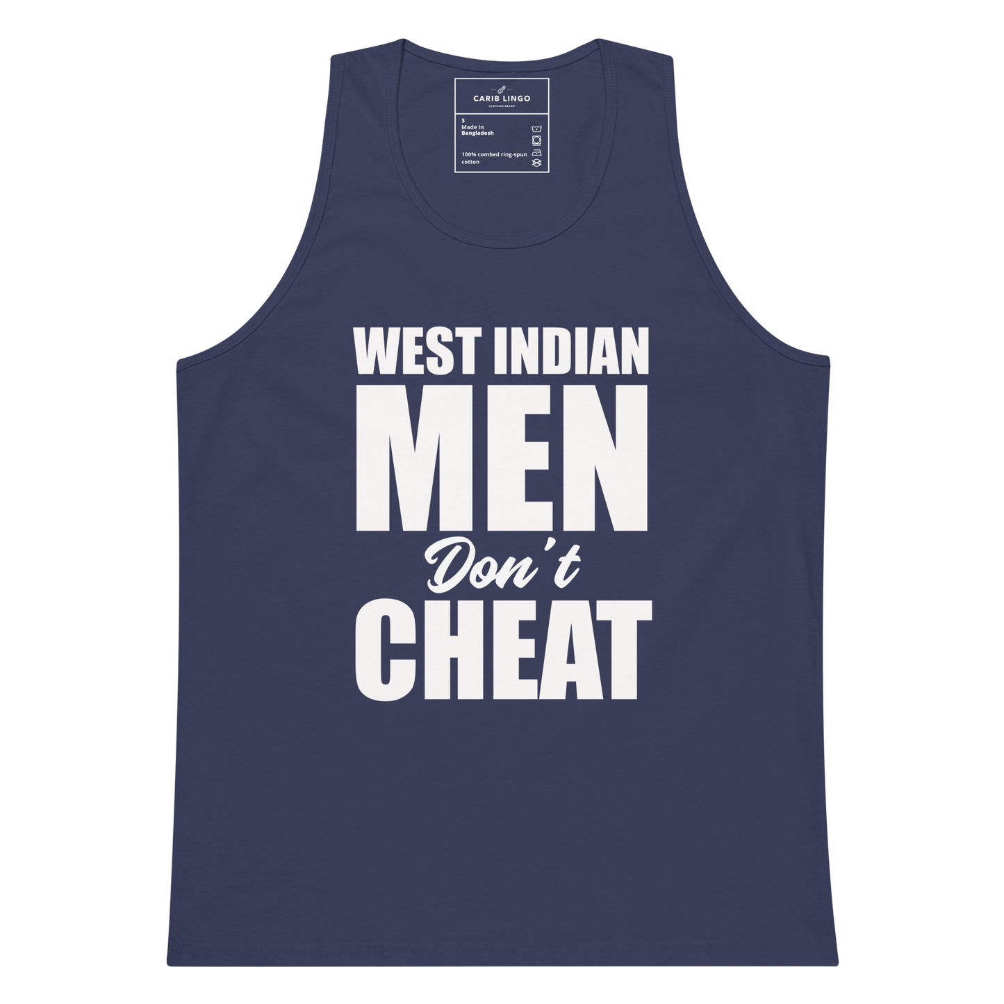 West Indian Men Don't Cheat Men’s premium tank top