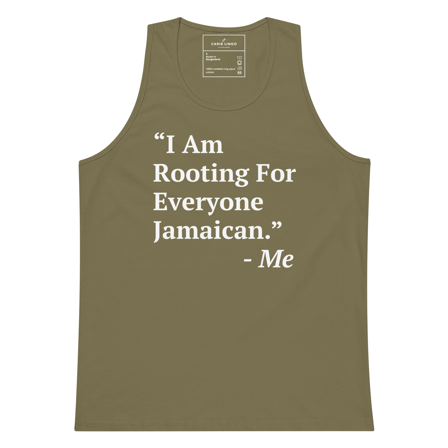 I Am Rooting: Jamaica Men’s premium tank top