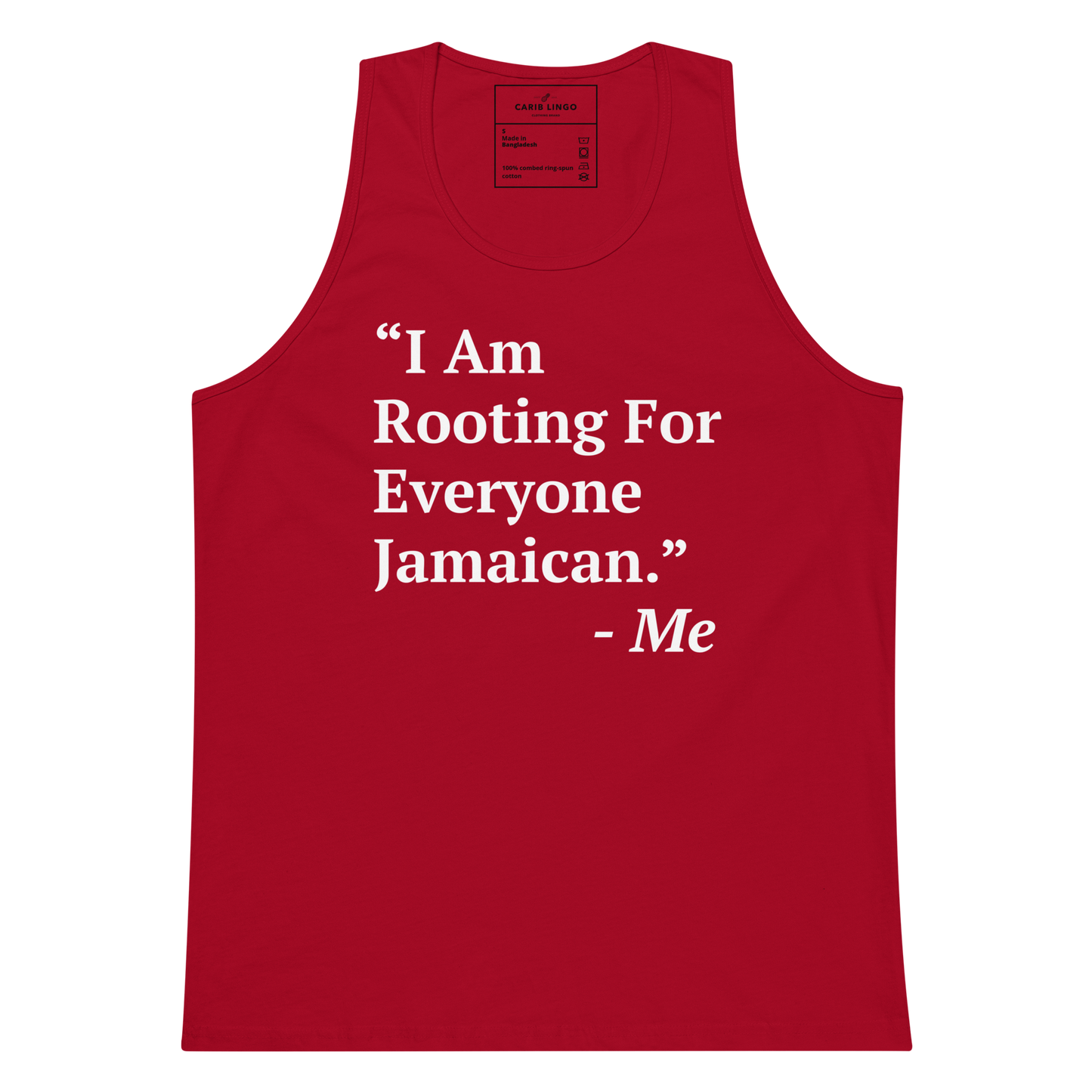 I Am Rooting: Jamaica Men’s premium tank top