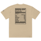 Dancehall Music Nutrition Facts Oversized faded t-shirt