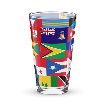 West Indian Flags Shaker pint glass
