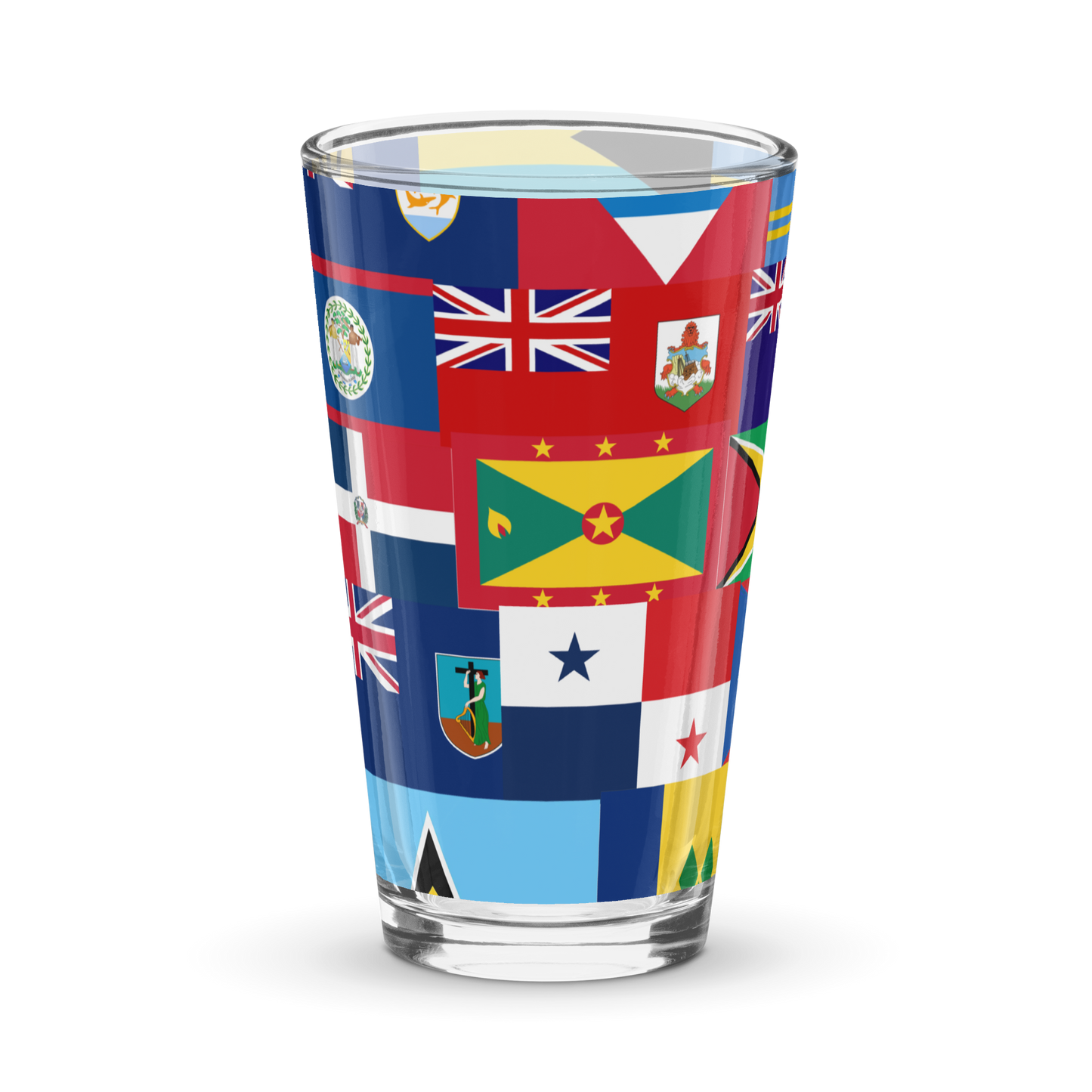 West Indian Flags Shaker pint glass
