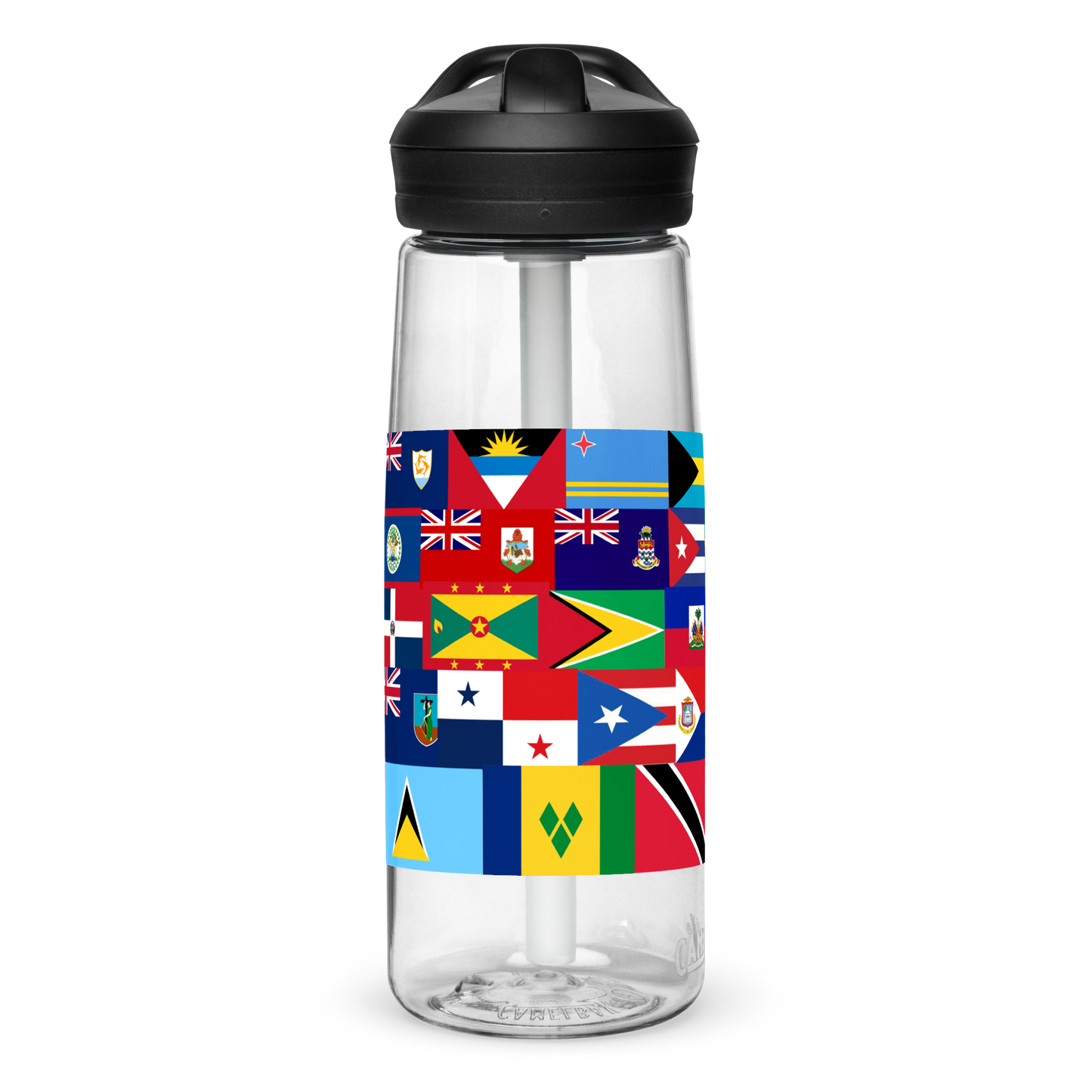 West Indian Flags Sports water bottle