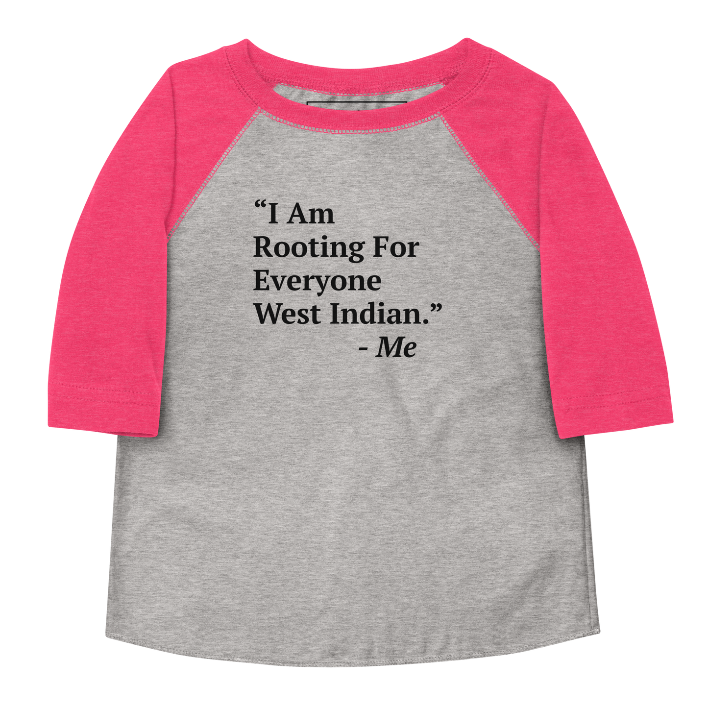 I Am Rooting: West Indian Toddler baseball shirt