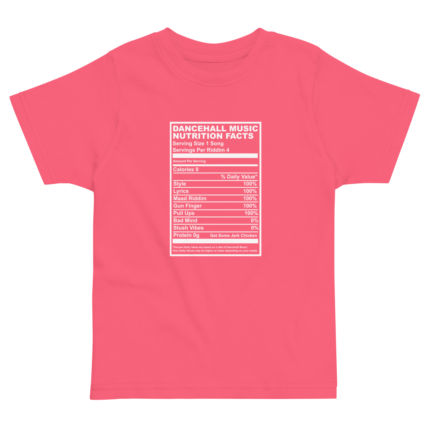 Dancehall Music Nutrition Facts Toddler t-shirt