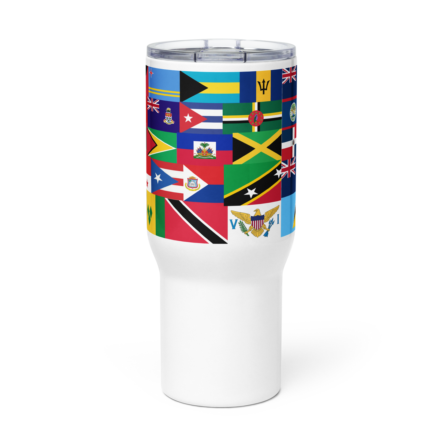 West Indian Flags Travel mug with a handle