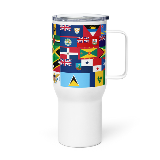 West Indian Flags Travel mug with a handle