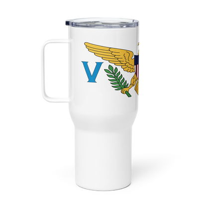 USVI Travel mug with a handle