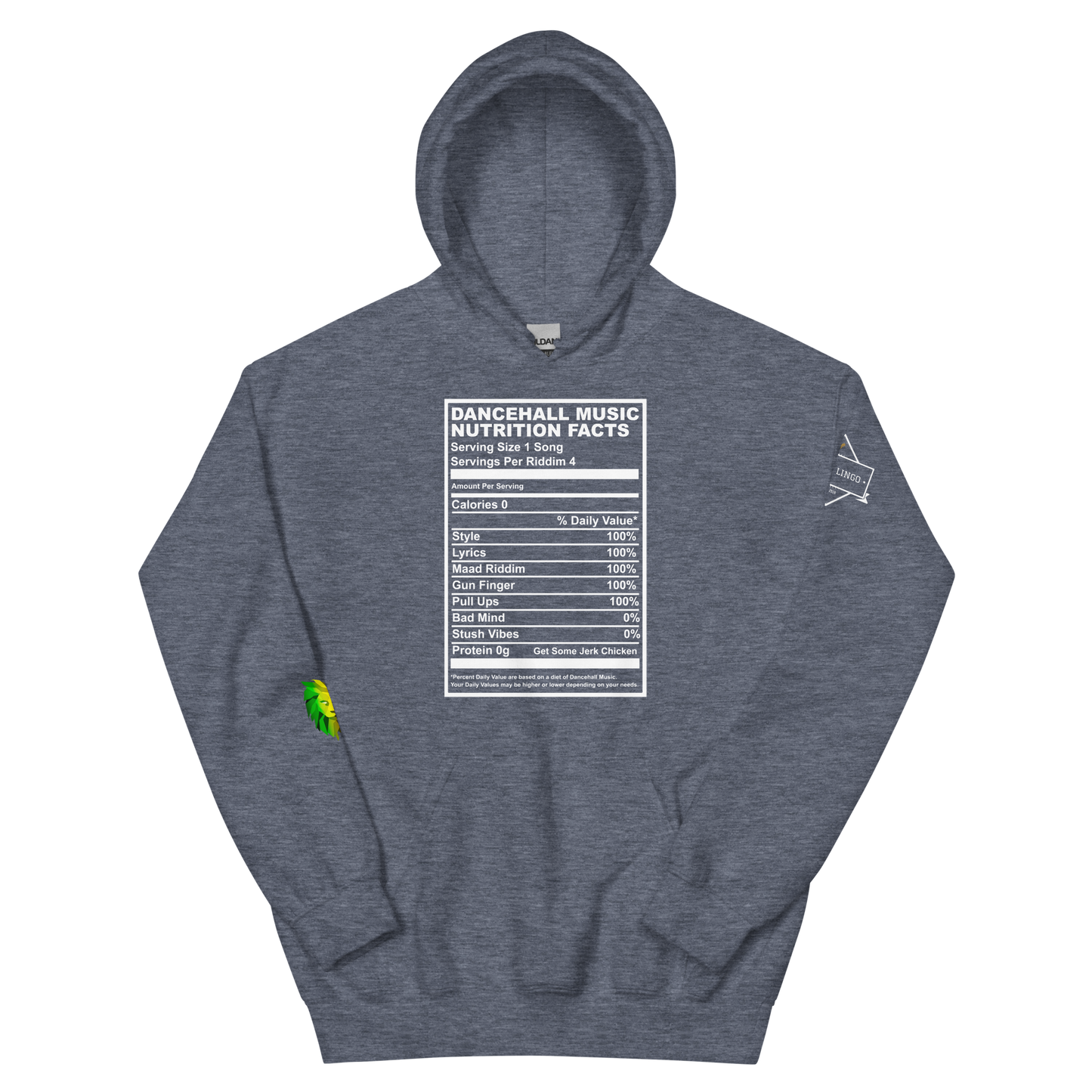 Dancehall Music Nutrition Facts Unisex Hoodie