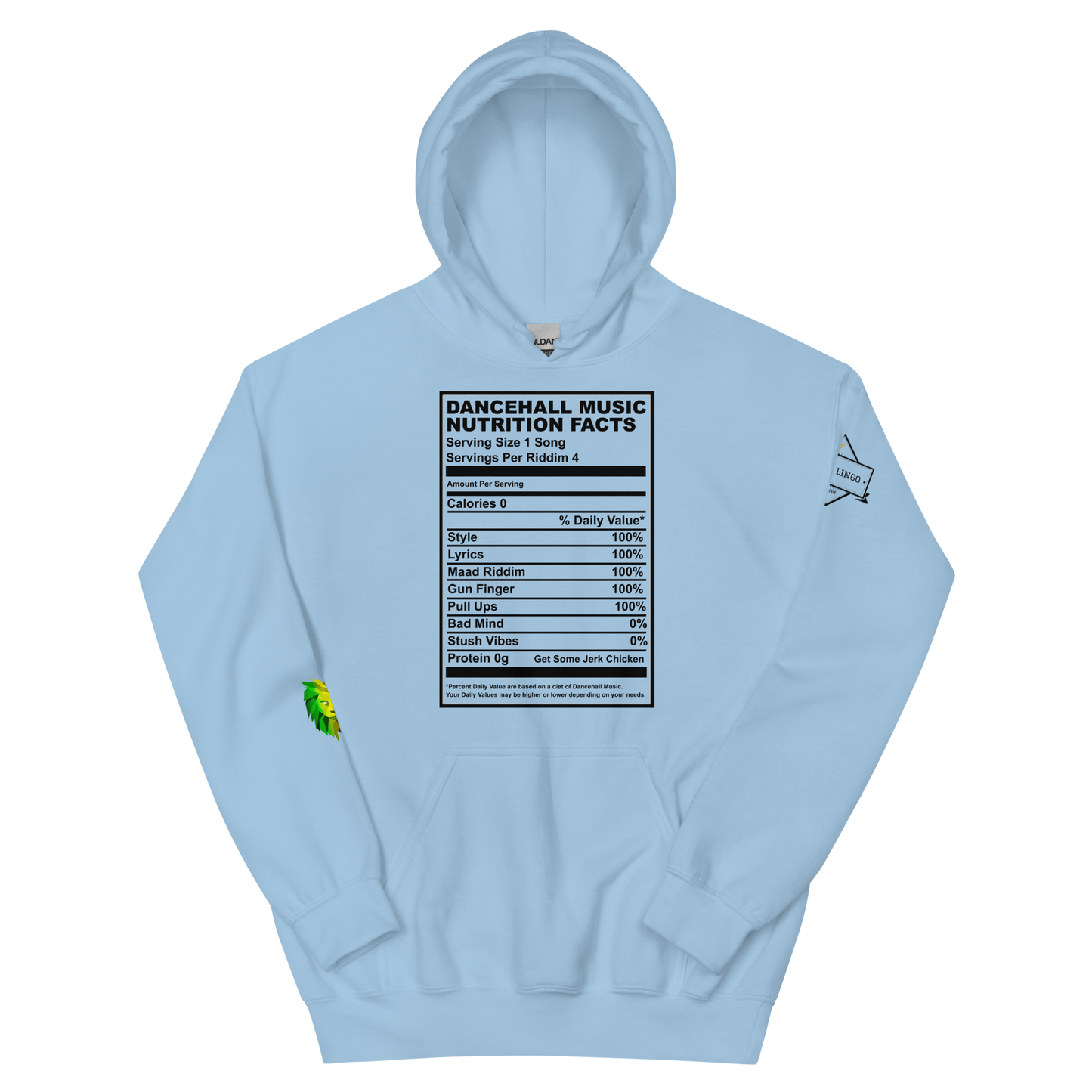 Dancehall Music Nutrition Facts Unisex Hoodie