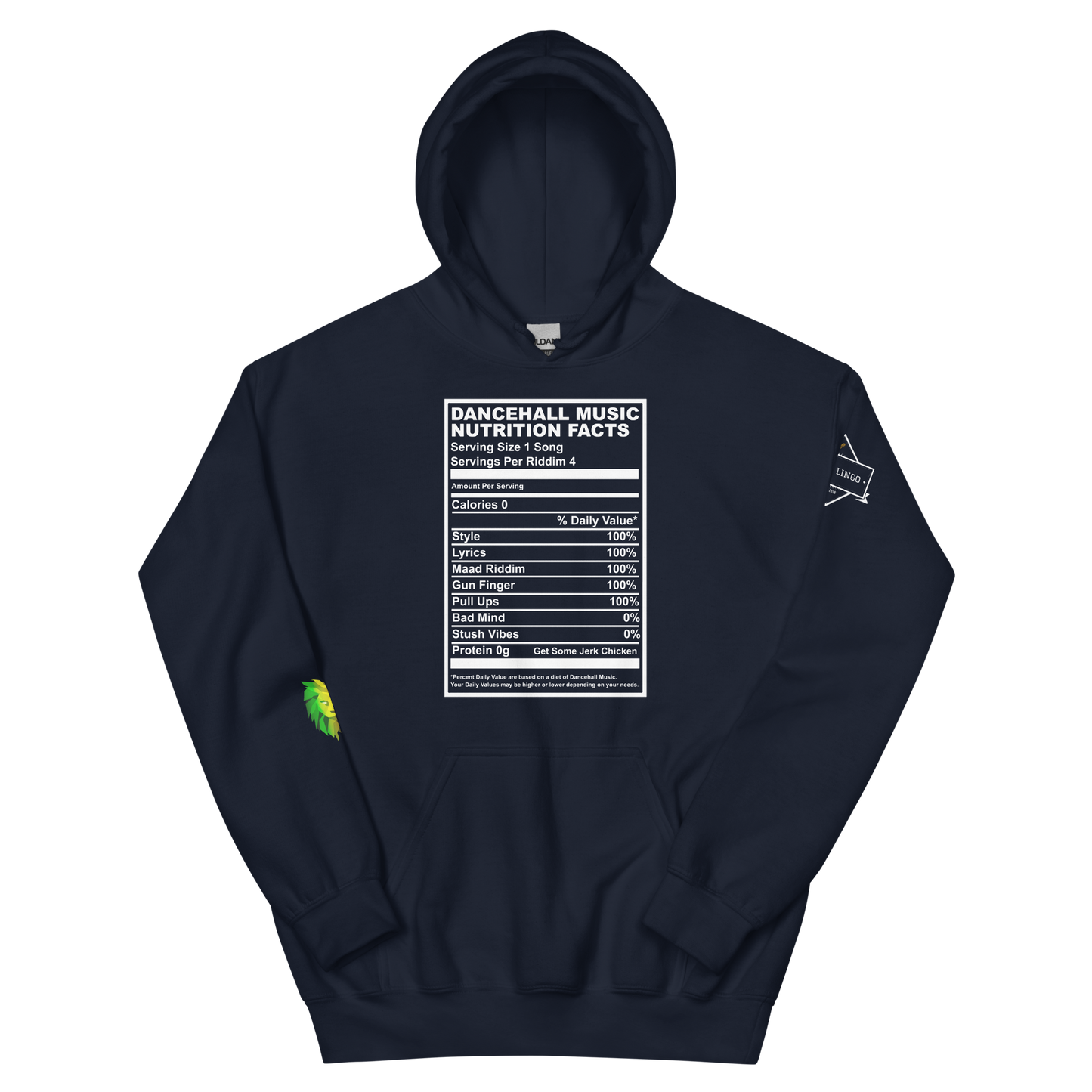 Dancehall Music Nutrition Facts Unisex Hoodie