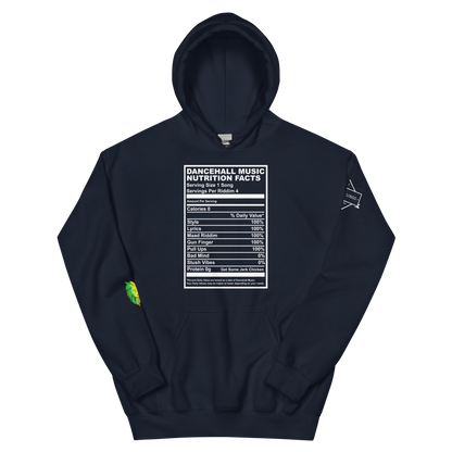 Dancehall Music Nutrition Facts Unisex Hoodie